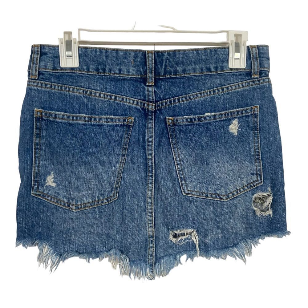 Free People High Waisted Floral Jean Shorts - Picture 2 of 3